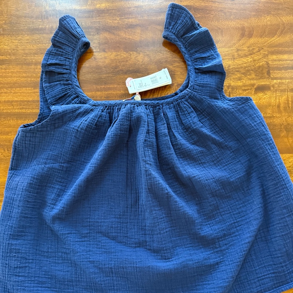 NWT Vineyard Vines Women's Gauzy Ruffle Top Tank XL - Picture 2 of 2